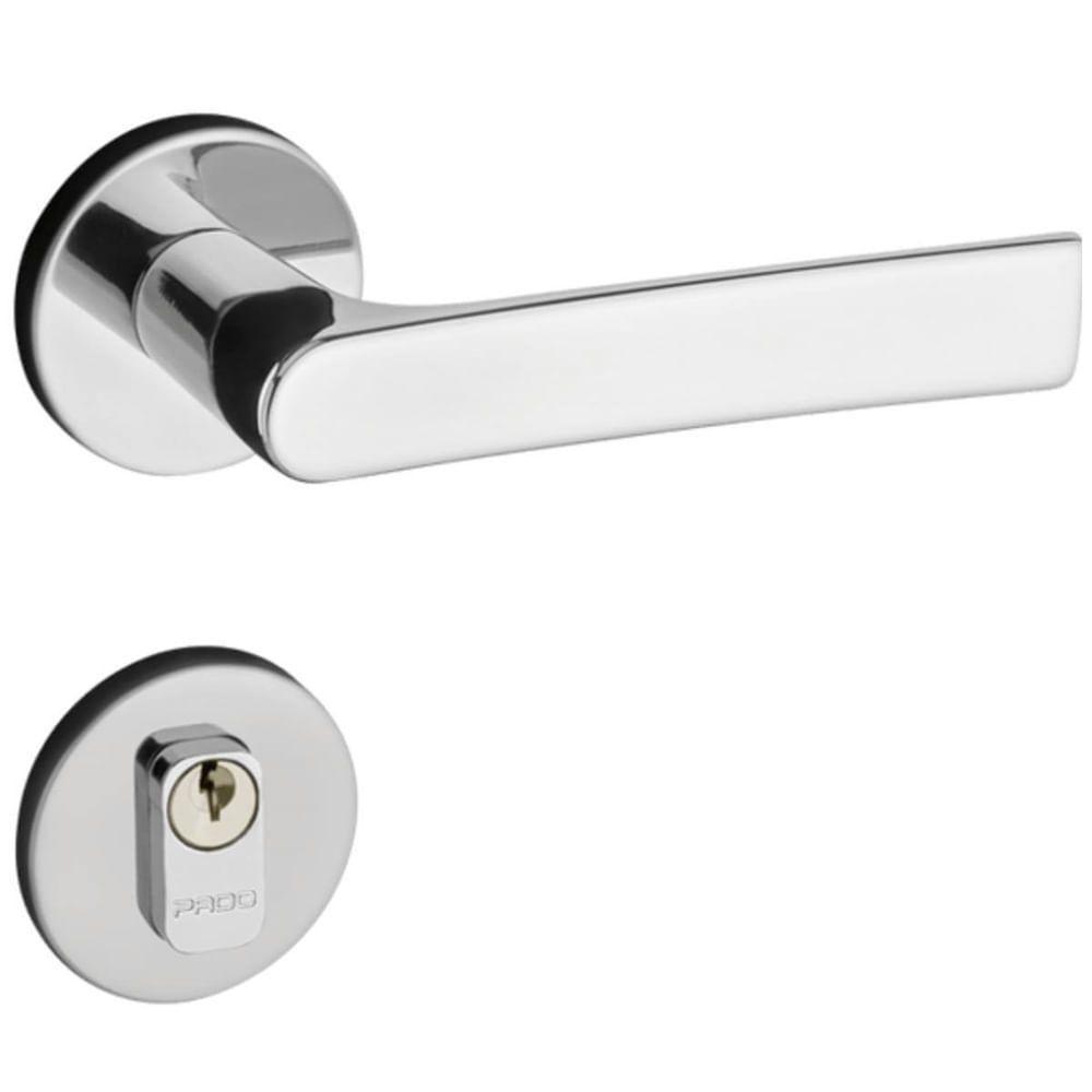 Fechadura Mari Zamac Cromado Premium Externa Com Roseta 698-80e - 54018776 - Pado - 1