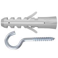 Cartela De Buchas S 8x40mm Com Aba E Ganchos Com 4 Unidades - 600123 - Fischer - 1