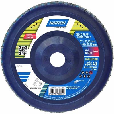 Disco Flap Evolution R822 Grão 40 180x22,23mm - 66623313735 - Norton