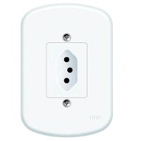 Conjunto Tomada 2p+t 20a 250 Volts Blanc -1350 - Fame Conj.1tomada Padrao 2p+t 20a Fame 1350 . - 1