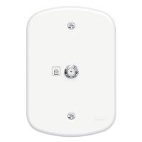 Conjunto Tomada Para Antena De Tv Para Cabo Coaxial De 75 Ohms Blanc - 0144 - Fame Conj.tom.antena Tv C-p Sb 0144 Fame - 1