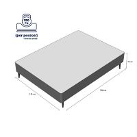 Base Sommier Camurça Bege Casal 138x188x23cm - 1051611837 - Ortobom Base Sommier Camurça Bege Casal 138x188x23