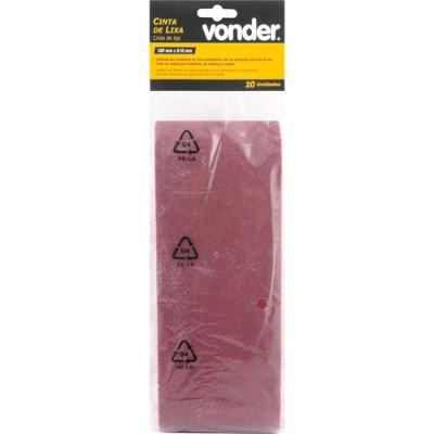 Cinta Lixa 100x610mm G60 Com 10 Peças Vonder