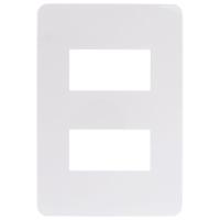 Placa 4x2 2 Postos Branca Orion - S730121004 - Schneider Placa 4x2 2 Postos Branca Schneider - 1