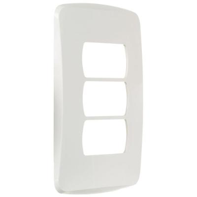 Placa 4x2 3 Postos Branca Miluz - S3b77130 - Schneider Placa 4x2 3 Posto Br Schneider S3b77130-miluz