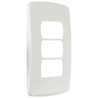 Placa 4x2 3 Postos Branca Miluz - S3b77130 - Schneider Placa 4x2 3 Posto Br Schneider S3b77130-miluz - 1