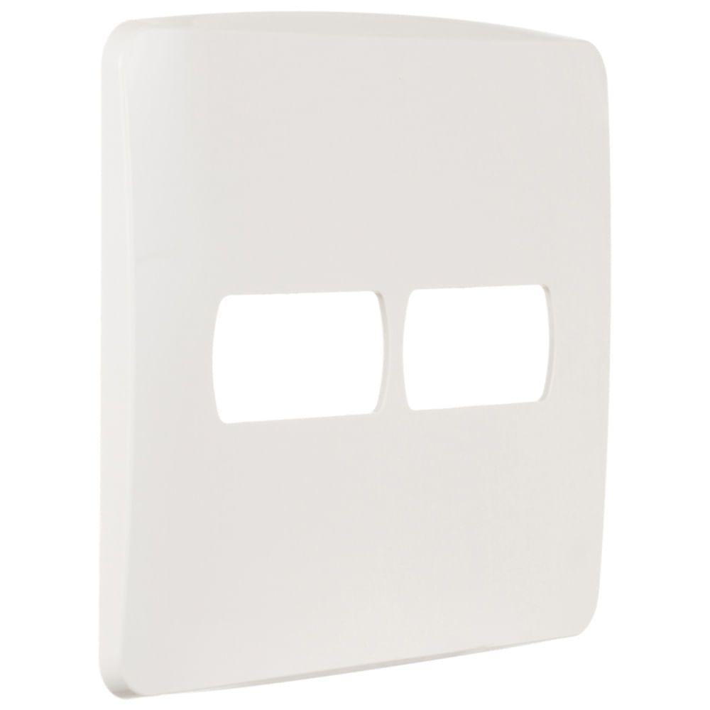 Placa 4x4 2 Postos Separados Branca Miluz - S3b77420 - Schneider Placa 4x4 2 Postos Separados Br Schneide - 1