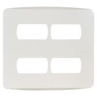 Placa 4x4 4 Postos Separados Branca Miluz - S3b77440 - Schneider Placa 4x4 4 Postos Separados Br Schneide - 1