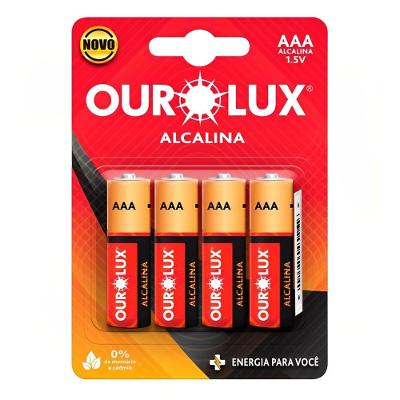 Pilha Alcalina Aaa Palito 4 Unidades - 27330 - Ourolux Pilha Alcalica Aaa Palito 4 Unidades - 27330 - Ourolux