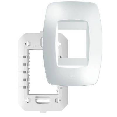 Placa 4"" X 2"" Com Suporte 2 Módulos Verticais Elegance - 2759 - Fame Placa 4x2 C-sup.2 Mod.vert.elegance