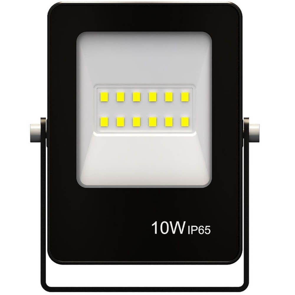 Refletor Led Ultrafino Bivolt Preto 6500k 10 Watts - 9380 - Gaya - 1