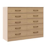 Cômoda Grande 10 Gavetas 117x92cm Mdp 3017 Menu Móveis Carvalho - 2