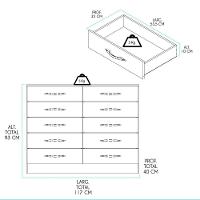 Cômoda Grande 10 Gavetas 117x92cm Mdp 3017 Menu Móveis Carvalho - 3