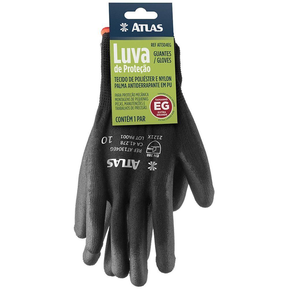 Luva Banhada Em Poliuretano Extra Grande - At1304eg - Pincéis Atlas - 2