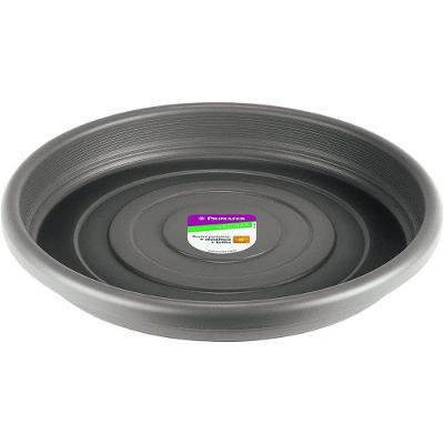 Prato De Plástico Para Vaso De Jardim Cinza 10 Cm - Pr6540-1 - Pinceis Atlas