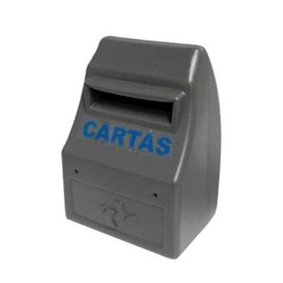 Caixa Para Correio Cinza Plastipan 255x180x150mm Com Fechamento Plástico