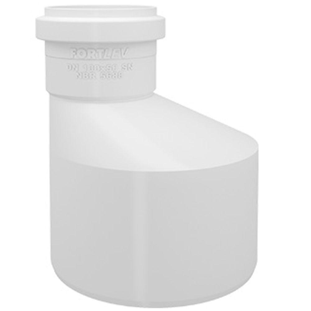 Redução Excentrica Esgoto 100x50mm - 11231051 - Fortlev Reducao Excentrica Esgoto Sn 50x100mm - 1