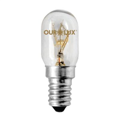 Lâmpada Incandescente Para Micro-ondas E Geladeira 15 Watts 220 Volts E14 - 02039 - Ourolux