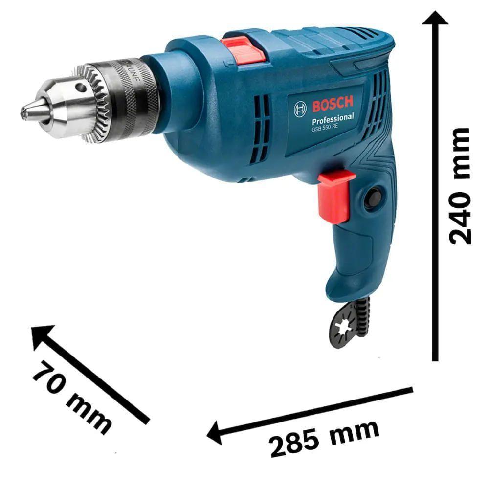 Furadeira De Impacto Gsb 550 Re Com 14 Acessórios De 550 Watts 110 Volts - 06011b60d4000 - Bosch - 8