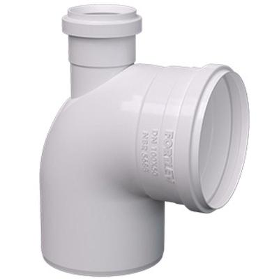 Joelho 90 Esgoto Com Visita 100x50mm - 11511051 - Fortlev Joelho 90 Esgoto 100x50mm C-visita Serie Normal