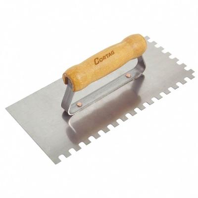Desempenadeira De Aço Dentada 12x25,6cm 8x8mm - 60700 - Cortag Desemp.aco Dentada 12x25,6cm 8x8 Cortag 60700