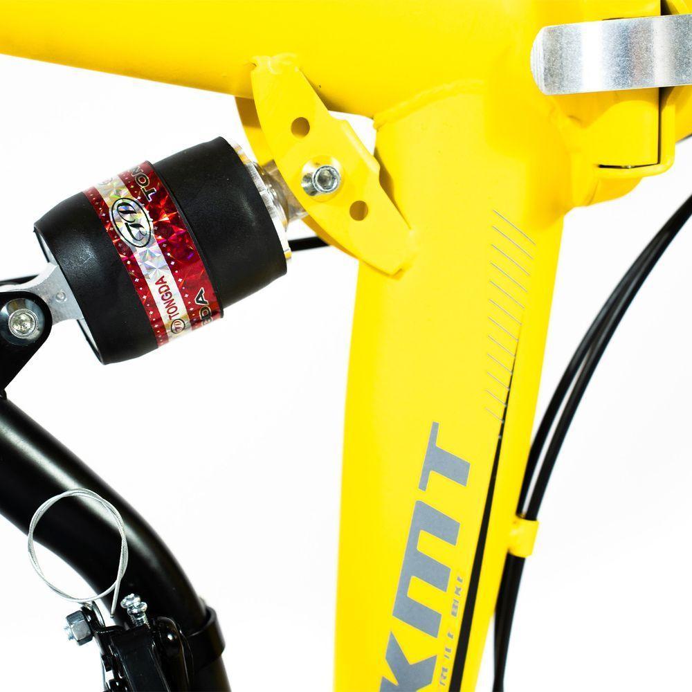 Bicicleta Aro 26 Amarela Freio Disco Bike Dobrável Easyfold 21 Marchas Roda Magnésio Wct Fitness - 5