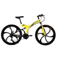 Bicicleta Aro 26 Amarela Freio Disco Bike Dobrável Easyfold 21 Marchas Roda Magnésio Wct Fitness - 1
