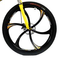 Bicicleta Aro 26 Amarela Freio Disco Bike Dobrável Easyfold 21 Marchas Roda Magnésio Wct Fitness - 2