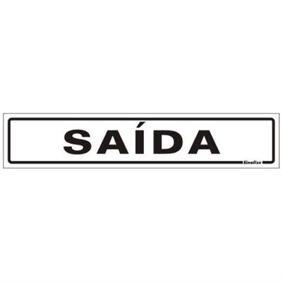 Placa De Poliestireno Auto-adesiva 5x25cm Saída - 200 Ae - Sinalize Placa 5x25 Saida 200ae Sinalize