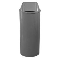 Lixeira De Plástico Cinza 50cm Com Tampa 22 Litros - E12a-eb12c - Jsn Cesto Plastico Com Tampa Cinza 50cm - Eb12c - Jsn - 1