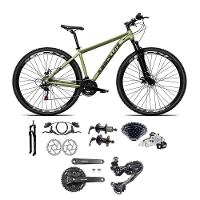 Bicicleta Aro 29 Absolute Nero 5 Câmbios Shimano Deore E Altus 27v Freio Hidraulico Garfo C/trava -oliva Tam.17 - 1