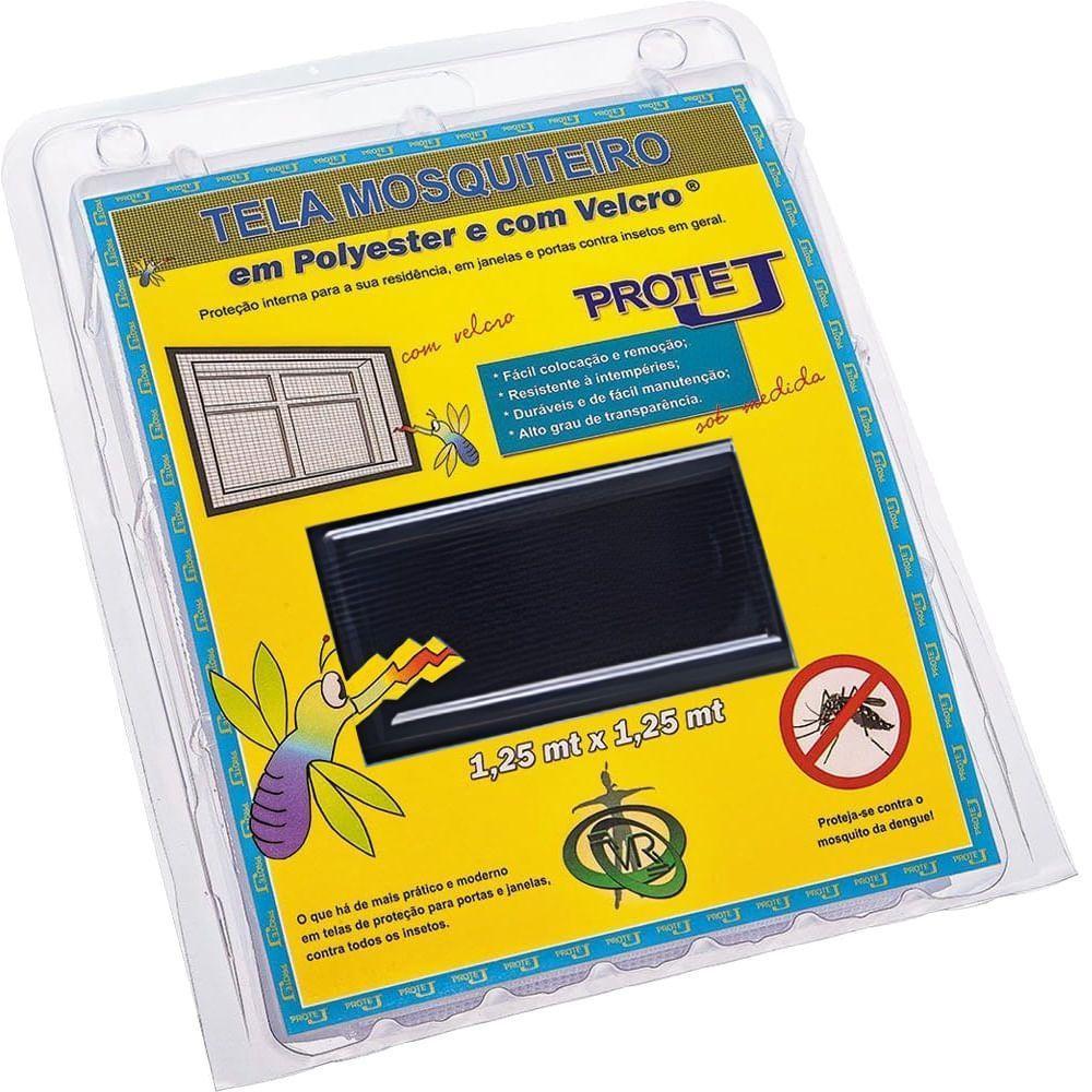 Tela Mosquiteiro Preta Com Velcro 1,25 X 1,25 Metros - 400-prot.p - Victoria Reggia - 1