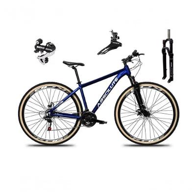 Bicicleta Aro 29 Absolute Nero 5 Câmbio Shimano 24v Acera K7 Garfo Trava Freio A Disco Pneu C/faixa - Azul Tam.17