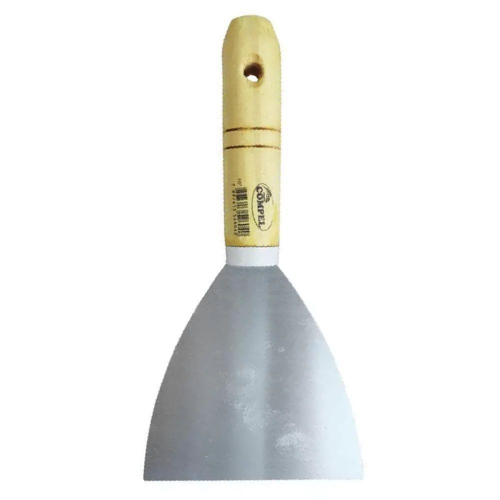 Espátula Em Aço Temperado Com Cabo De Madeira 10 Cm - 0.2604 - Compel - 1