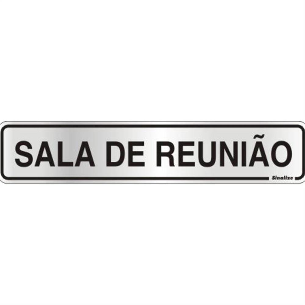 Placa De Alumínio Auto-adesiva 5x25cm Sala De Reunião - 100 Ax - Sinalize Placa Auto-ades.5x25cm(sala De Reun)sina 100ax - 1