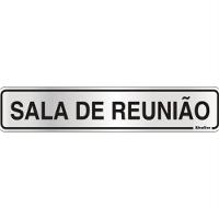 Placa De Alumínio Auto-adesiva 5x25cm Sala De Reunião - 100 Ax - Sinalize Placa Auto-ades.5x25cm(sala De Reun)sina 100ax - 1