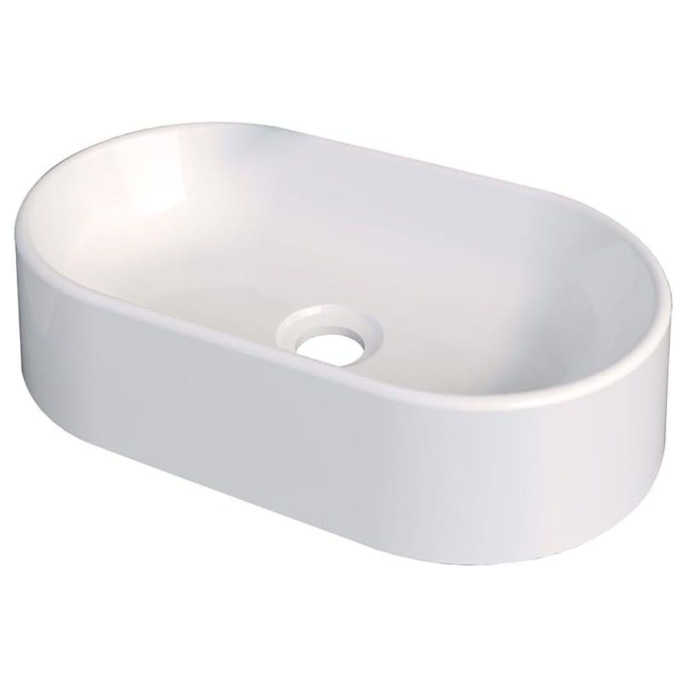 Cuba De Apoio Para Banheiro Em Mármore Sintético Nimbus Branco - Cozimax Cuba Sintetica Nimbus Branca - 1