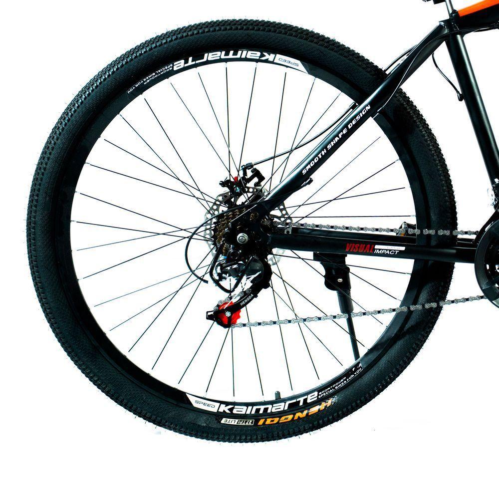 Bicicleta Aro 29 Bike 21 Vel Marchas Everest Freio A Disco Quadro Alumínio Leve Resistente Cor Preto/vermelho - Wct Fitness - 3