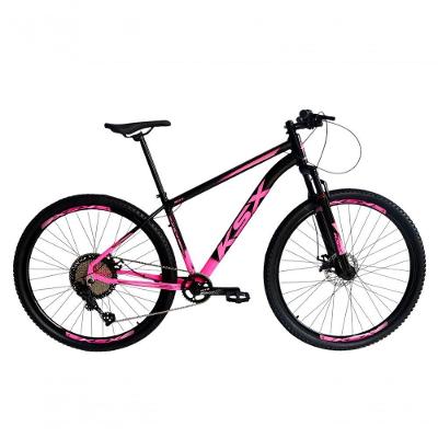 Bicicleta Aro 29 Ksx Sd7 12v Garfo Com Trava K7 11/50 Freios Hidráulicos Kit 1x12 - Rosa/preto Tam. 17