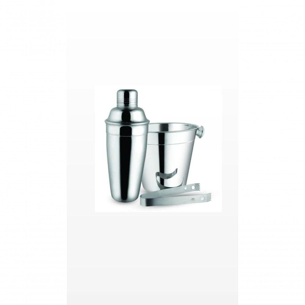 Kit Bar 3 Pçs/ Inox Coqueteleira 750 Ml Balde E Pegador - Clink - 2