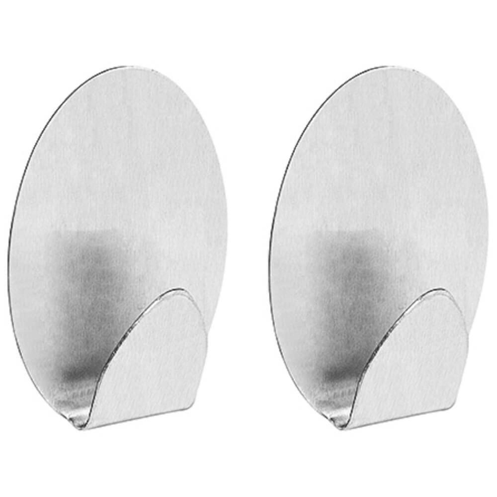 Gancho Oval Metálico Com Adesivo M - 2 Unidades - Or30652 - Ordene - 1