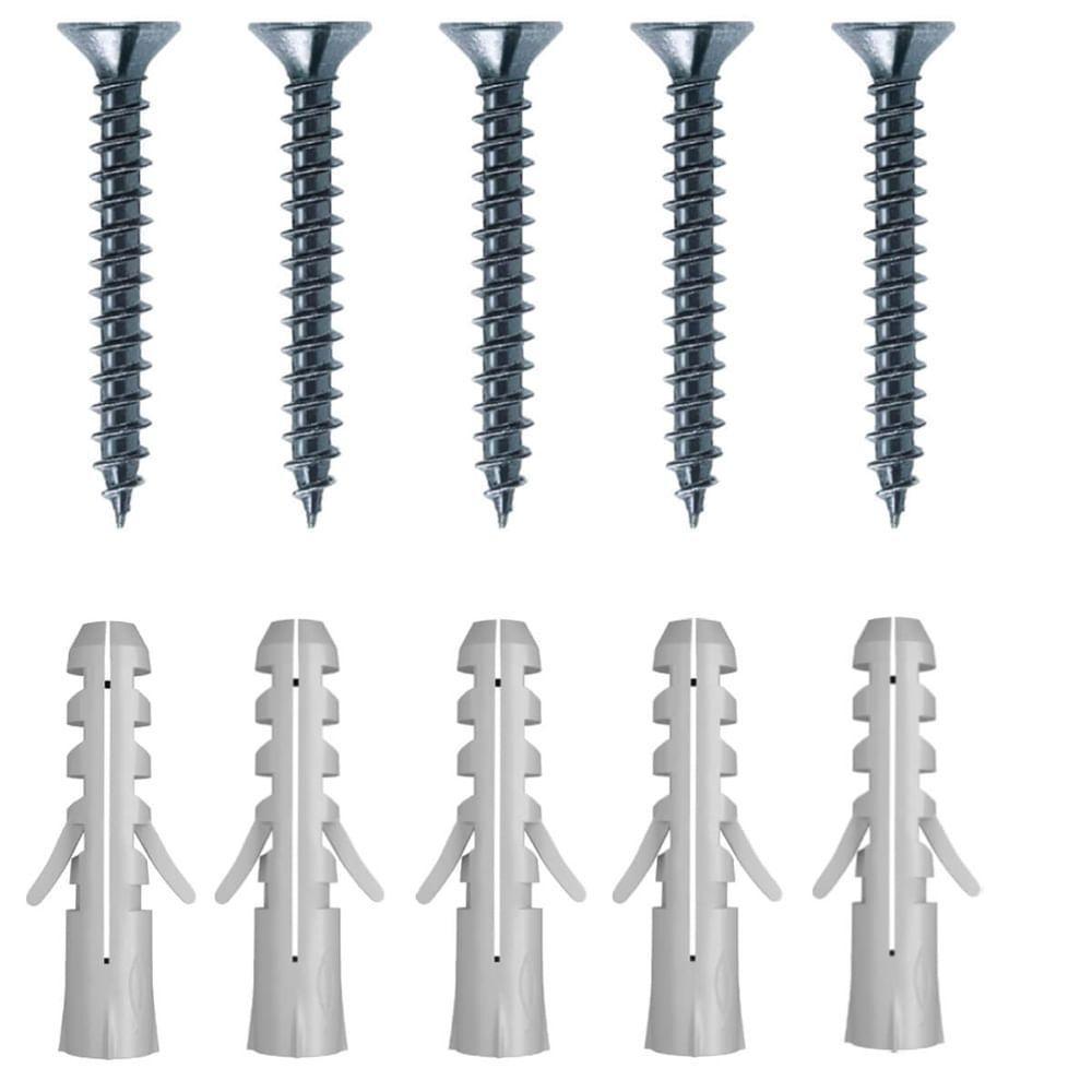 Cartela Com Buchas De Nylon S10 E Parafusos Cabeça Chata Com 5 Peças - 600600 - Fischer - 1