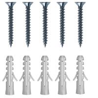 Cartela Com Buchas De Nylon S10 E Parafusos Cabeça Chata Com 5 Peças - 600600 - Fischer - 1