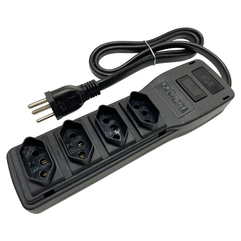 Filtro De Linha Power Line Plps4t 20a Com Cabo Bivolt 4400va 3 X 2,5 Mm - 21947 - Multicraft - 1