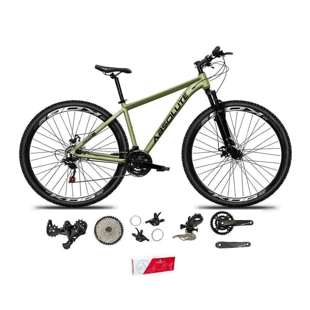 Bicicleta Aro 29 Absolute Nero 5 Alumínio 2x9 18v K7 Freios Hidráulicos Garfo Com Trava - Oliva Tam.15 - 1