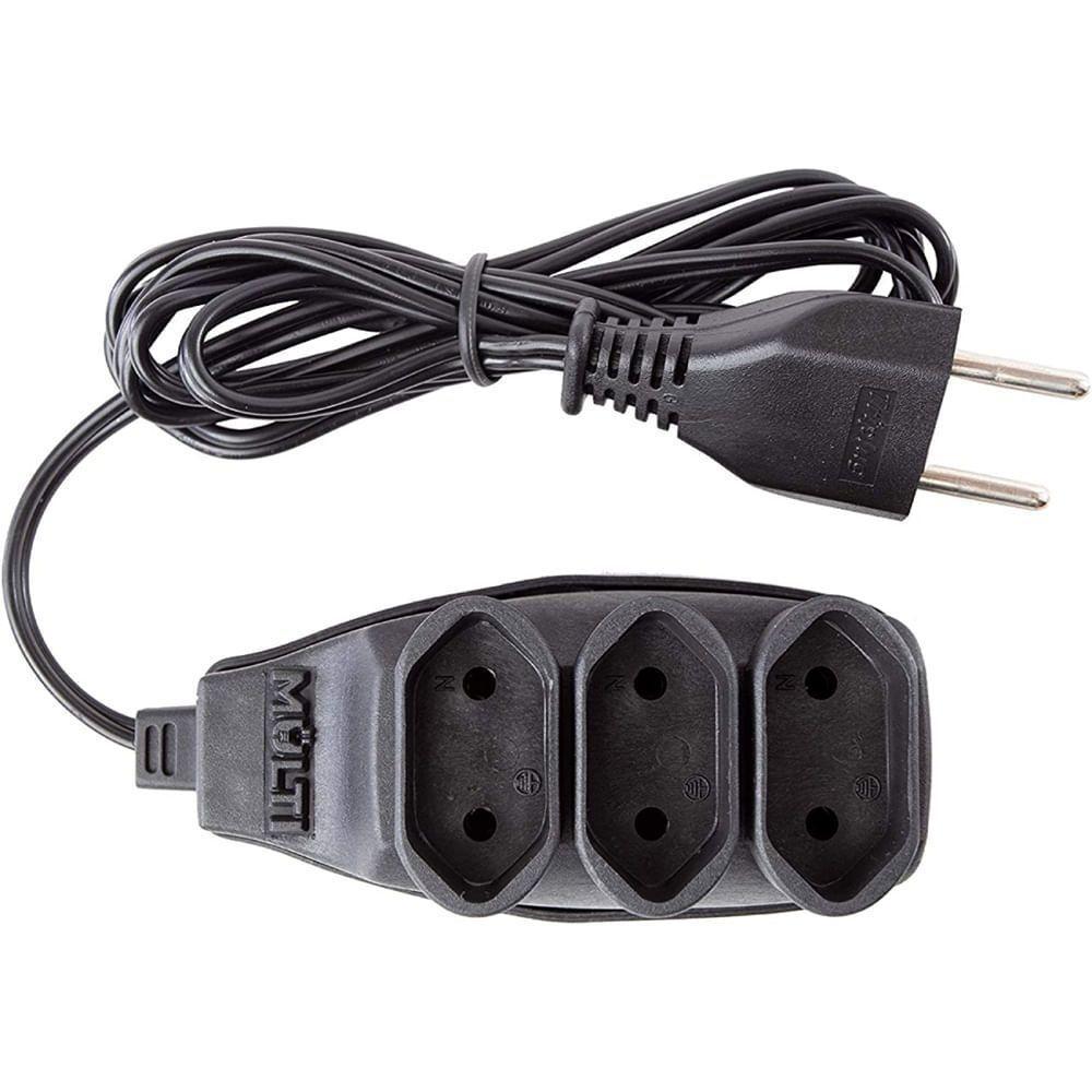 Extensão Preta 3t Bipolar Com 10 Metros 2p 10 Ampères 250vac - 01499 - Multicraft - 1