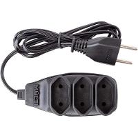 Extensão Preta 3t Bipolar Com 10 Metros 2p 10 Ampères 250vac - 01499 - Multicraft - 1