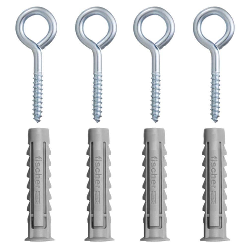 Cartela Com Buchas De Nylon Sx 6x30mm E Pitão Com 4 Peças - 600219 - Fischer - 1