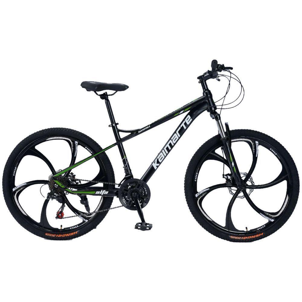 Bicicleta Aro 26 Alumínio Bike 21 Vel Marchas Freio A Disco Quadro Aço Carbono Cor Preto Wct Fitness - 1