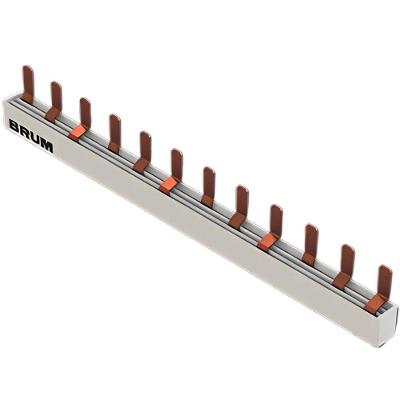 Barramento Bifásico 12 Polos Disjuntor Din - 096.200.017 - Brum